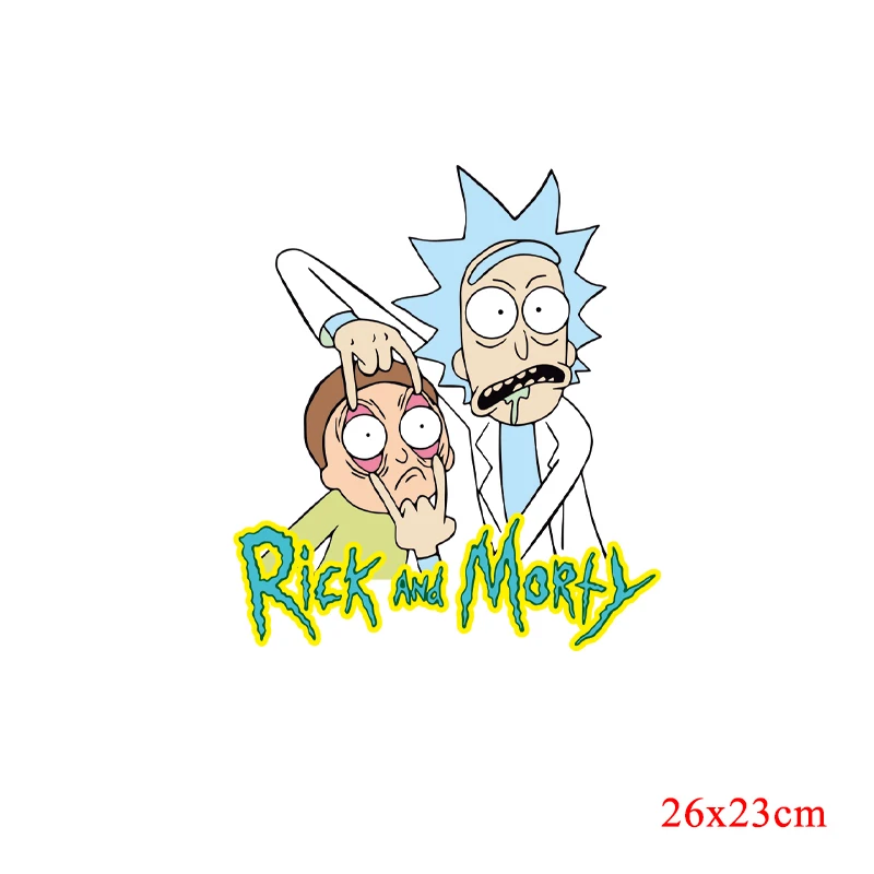 Nicediy Rick And накладки Morty железные нашивки в виде надписей для детской одежды DIY Футболка Значок наклейки аппликация на одежду DIY - Цвет: ND-TH1509