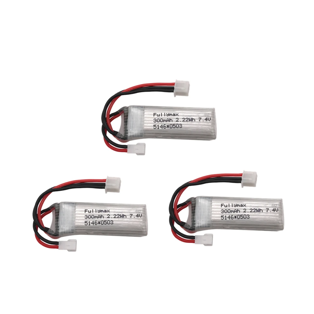 7,4 V 300mAh 30c Li-Po батарея для WLtoys F959 самолет запасная часть XK DHC-2 A600 RC самолет - Цвет: 3pcs