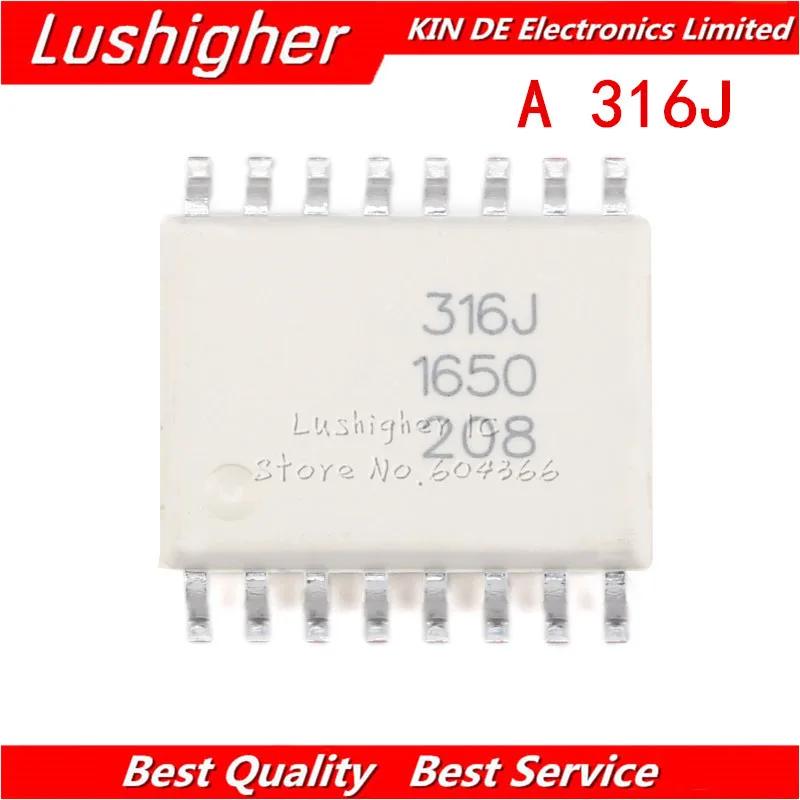 10 шт. A316J HCPL-316J SOP HCPL316J SOP16 SMD новый оригинальный | Электронные компоненты и