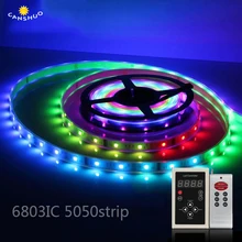 5 м RGB dream magic Светодиодная лента DC12V 6803 IC IP67 водонепроницаемая светодиодная лента 5050 SMD 150 светодиодный гибкий светильник+ Радиочастотный пульт дистанционного управления