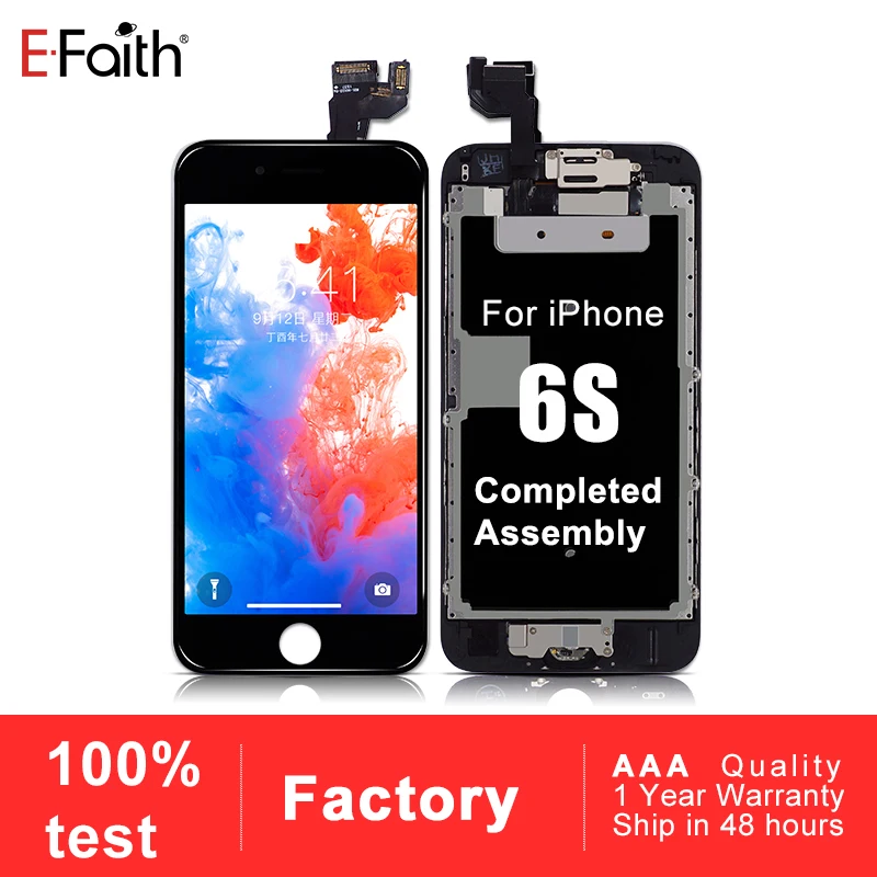 EFAITH 50 шт. ЖК-дисплей сенсорный экран дигитайзер полный комплект для iphone 6s +