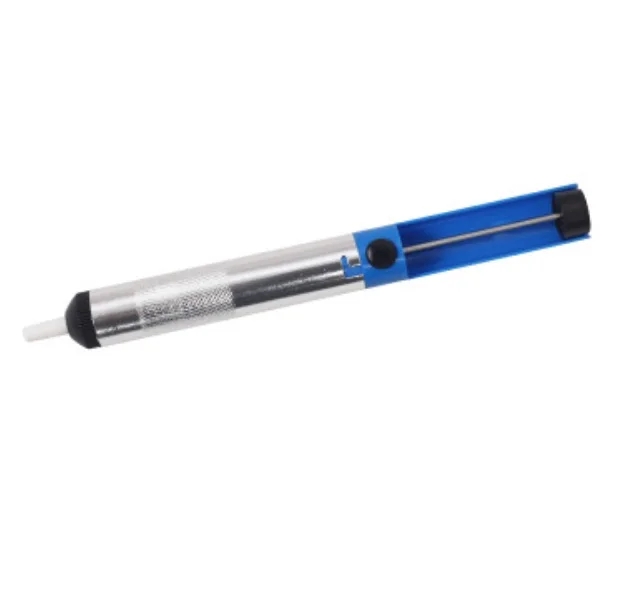 

1Pcs Aluminium Solder Sucker Desoldering Pump Tool Blue Removal Device Vacuum Soldering Iron Desolder For Powerful Fuction