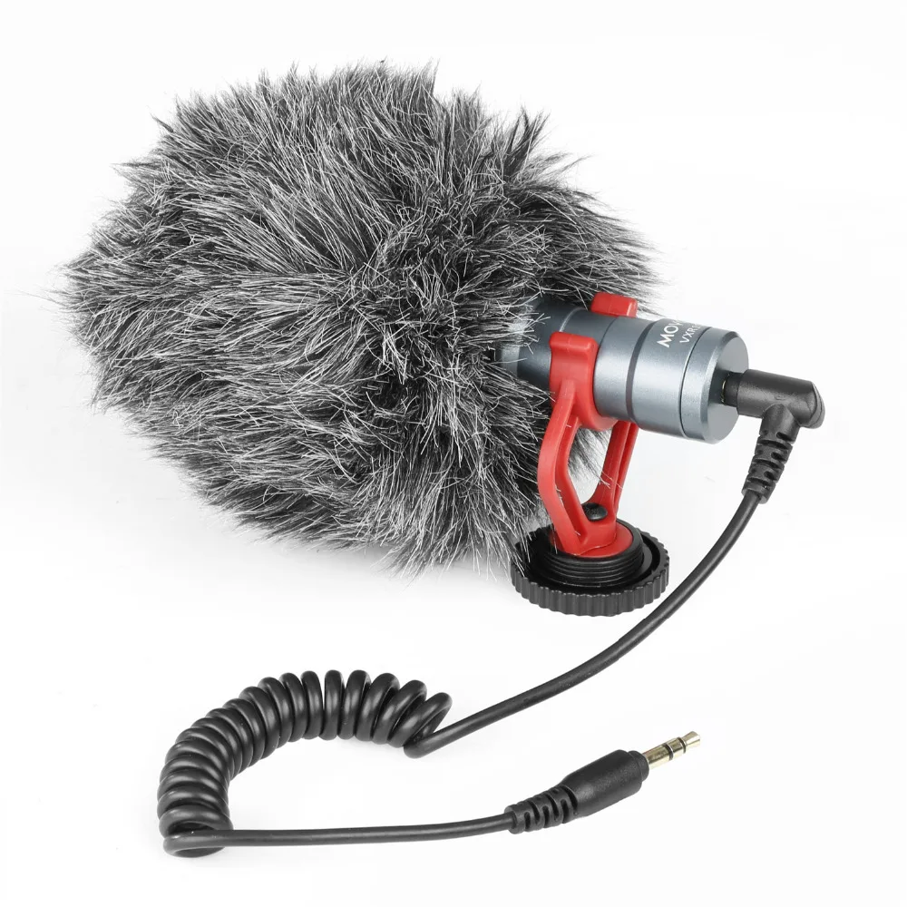 

Movo VXR10GY Video Camera Microphone with Shock Mount, Deadcat Windscreen, Case for iPhone, iOS, Android, Canon EOS/Nikon