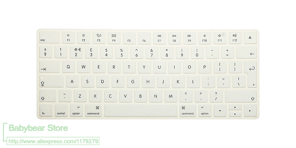 Для Apple Magic Keyboard силиконовый чехол для клавиатуры для Magic Keyboard евро ЕС английский Европейский Волшебная беспроводная клавиатура - Цвет: white