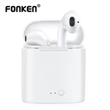FONKEN Wireless Bluetooth Earphone TWS i7 In-Ear Wireless Earbuds With Mic Portable Sport Mobile mini Earpiece with Charge box
