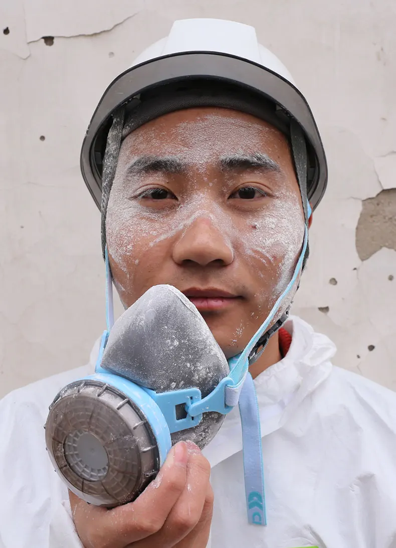 Silicone Gas Mask set Respirator Spray Special Dust Mask PM2.5 Industrial Dust Formaldehyde Protection Gas Mask Give a Sweat Pad