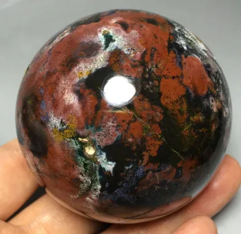 

463g NATURAL OCEAN JASPER QUARTZ CRYSTAL BALL HEALING crystals healing stones