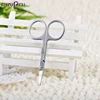 Professional 2PCS Stainless Steel Nail Scissors Manicure Scissors Eyebrow Nose Hair Nail Art Cuticle Curved Scissors Makeup Tool 2