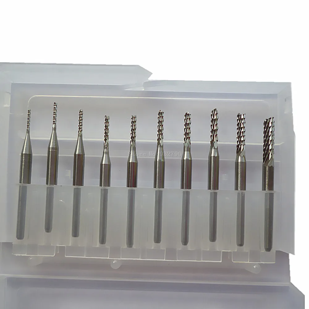 Pro Mini PCB Drill Bit End Mill CNC Cutting Milling Cutters Kits Carbide Tool AU