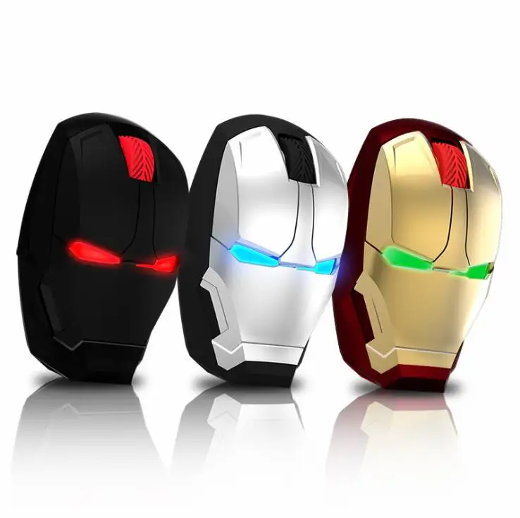 

Iron Man Mouse 2.4G Wireless Mouse Gaming Mouse Mice Button Silent Click Game Computer Adjustable computer