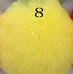 6 см помпоном пышная бальная имитация помпон из меха кролика мягкий помпонами разноцветные bobbles DIY волос ободок с бантом аксессуары GR152 - Цвет: Цвет: желтый