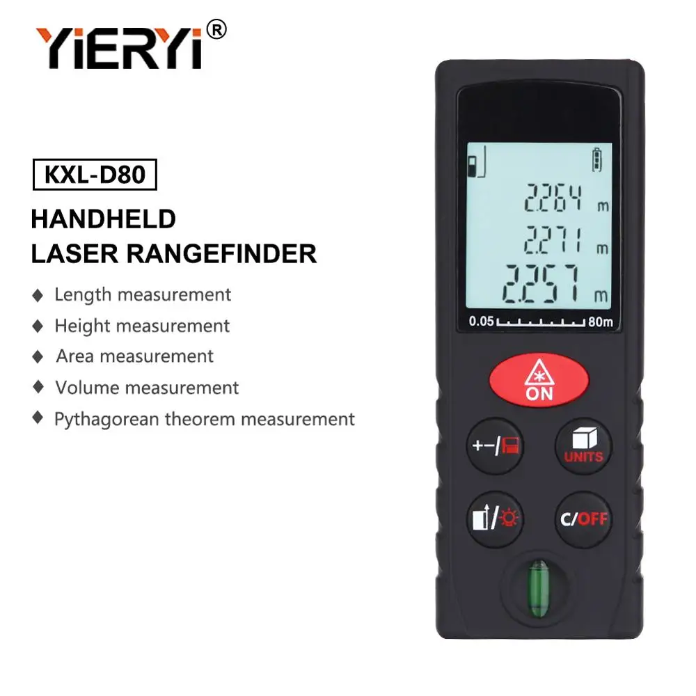 yieryi Laser Distance Meter 40M 60M 80M 100M Rangefinder Trena Laser Tape Range Finder Build Measure Device Ruler Test Tool yieryi Laser Distance Meter 40M 60M 80M 100M Rangefinder Trena Laser Tape Range Finder Build Measure Device Ruler Test Tool