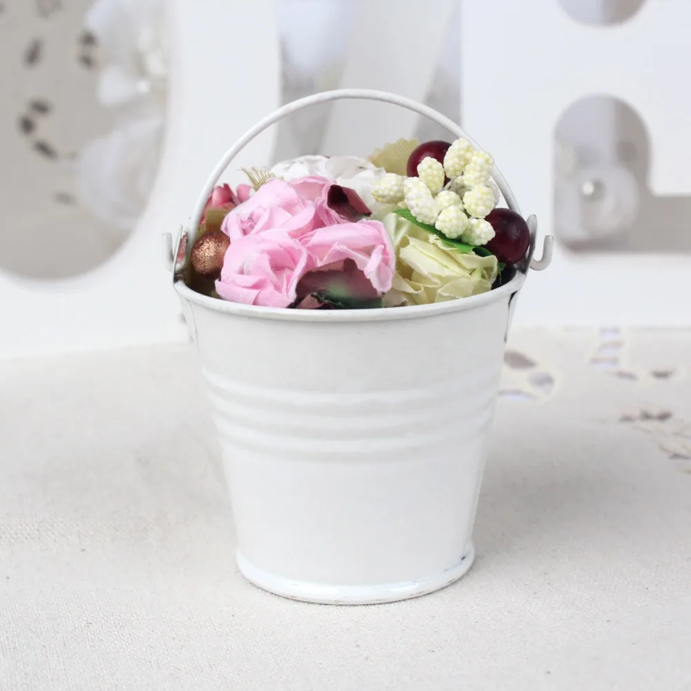 OurWarm 50 шт Baby Shower коробка конфет металла Ведра Горшки мини ведро банки сладкий