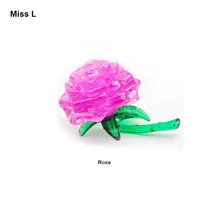 Образовательных Детский Рождественский Подарок Красочный Цветок DIY Пластиковые 3D Игрушки Головоломки Игры Kid Подарков