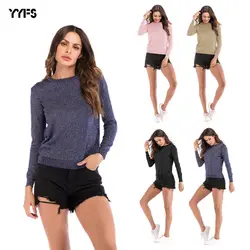 YYFS 2019 новые хлопковые элегантные офисные женские вязаные пуловеры с длинными рукавами и вязаной тесьмой Осенняя повседневная женская