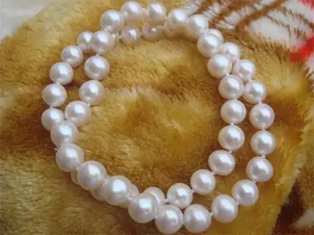 

9-10mm AA++ White South Sea Pearl Necklace 18inch