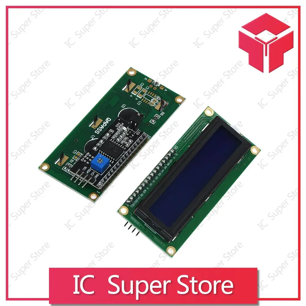 1602 синий lcd+ IIC/IC2, 1602 16x2 символьный lcd HD44780 с IIC/iec последовательный интерфейсный модуль адаптера