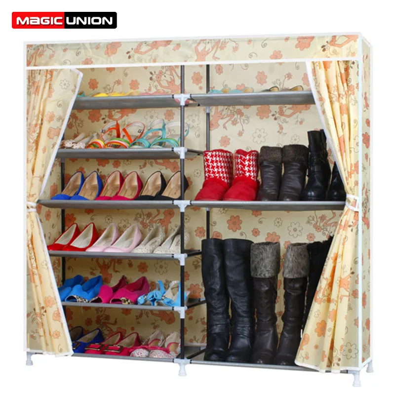 Magic Union обувь большой емкости стойка для хранения обуви стоящая DIY домашняя мебель пылезащитный двухрядный Органайзер компактные
