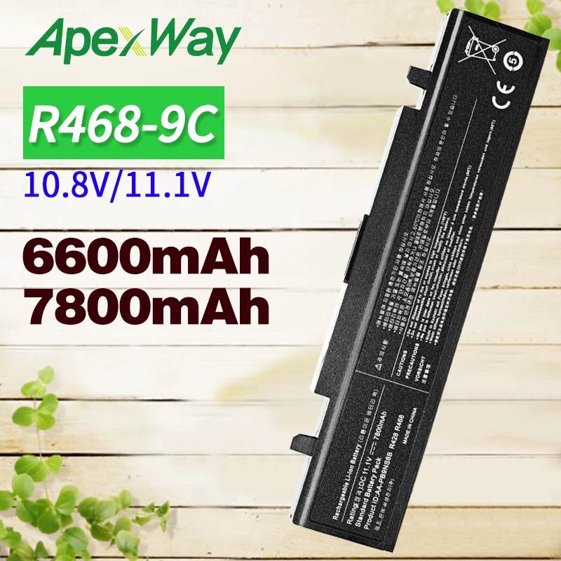 Аккумулятор для ноутбука Samsung 9 ячеек 6600 мА/ч AA PB9NS6B PB9NC6W R518 R520 R522 R540 R580 R610 np350v5c|laptop