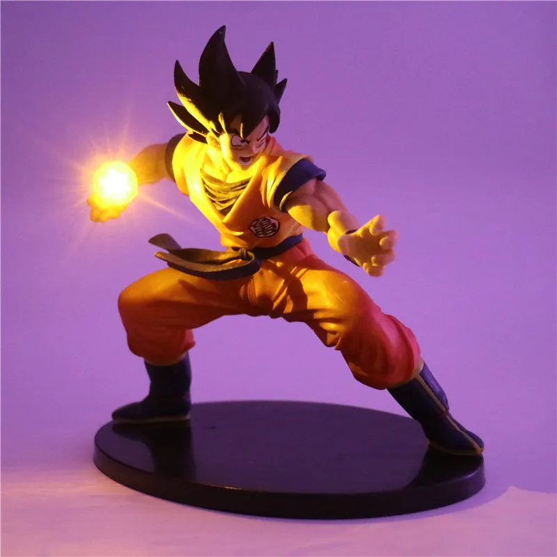 Dragon Ball Z Son Goku, фигурки, светодиодная лампа, DIY, аниме модель, настольная лампа, детские куклы, ночник, светильник для комнаты, детская игрушка, Декор, лампы - Испускаемый цвет: Цвет: желтый