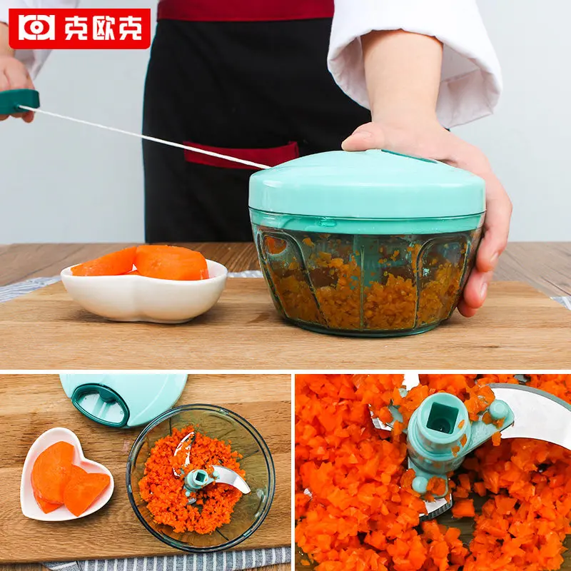 

KOK Manual Mashed Garlic Machine Blenders Vegetable Food Processor Household Multifunctional Kitchen Cutting Mashing Tool