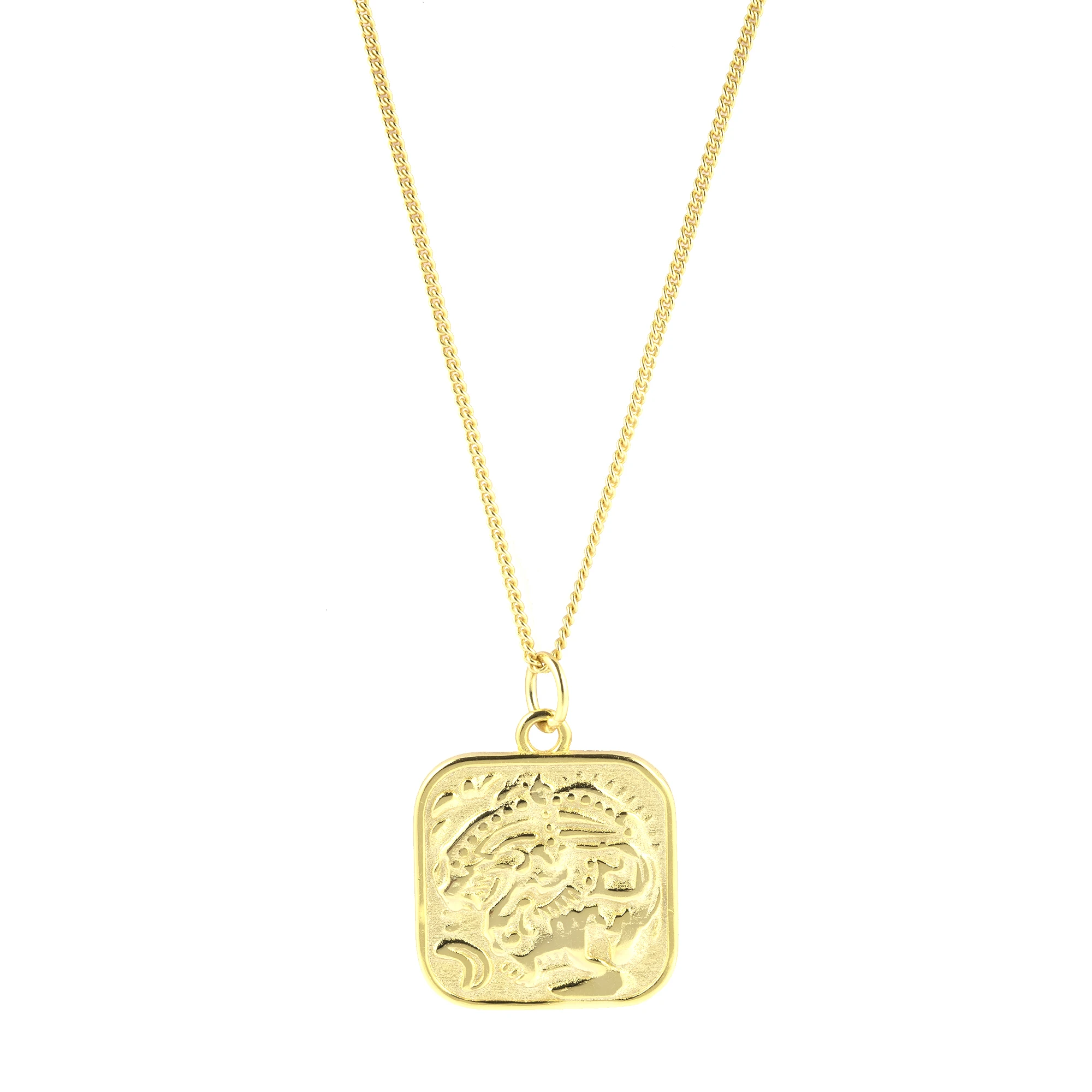 

Casual Square Totems 925 Sterling Silver Necklace