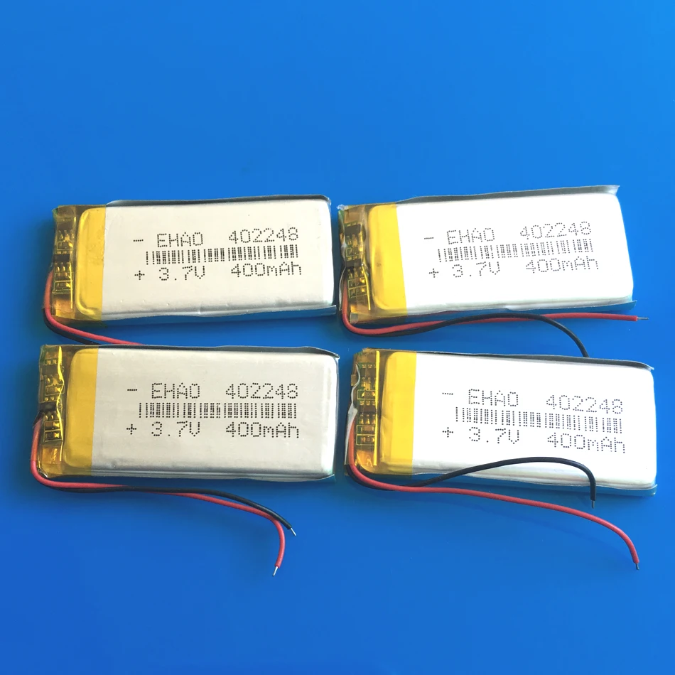 4 x 400mAh 3.7V lipo polymer lithium rechargeable battery Li ion for