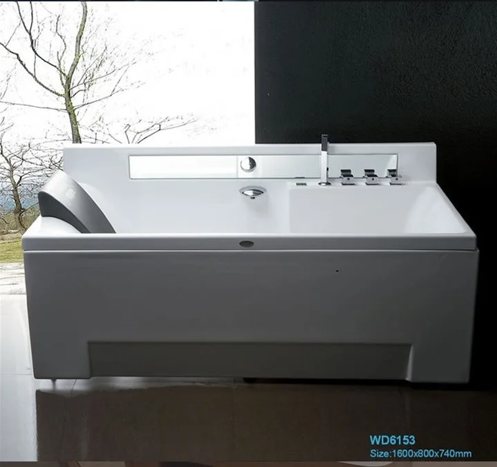 Leaning Against the Wall Fiber glass Acrylic whirlpool bathtub Rectangular Hydromassage Tub Nozzles Spary jets spa RS6153 Leaning Against the Wall Fiber glass Acrylic whirlpool bathtub Rectangular Hydromassage Tub Nozzles Spary jets spa RS6153