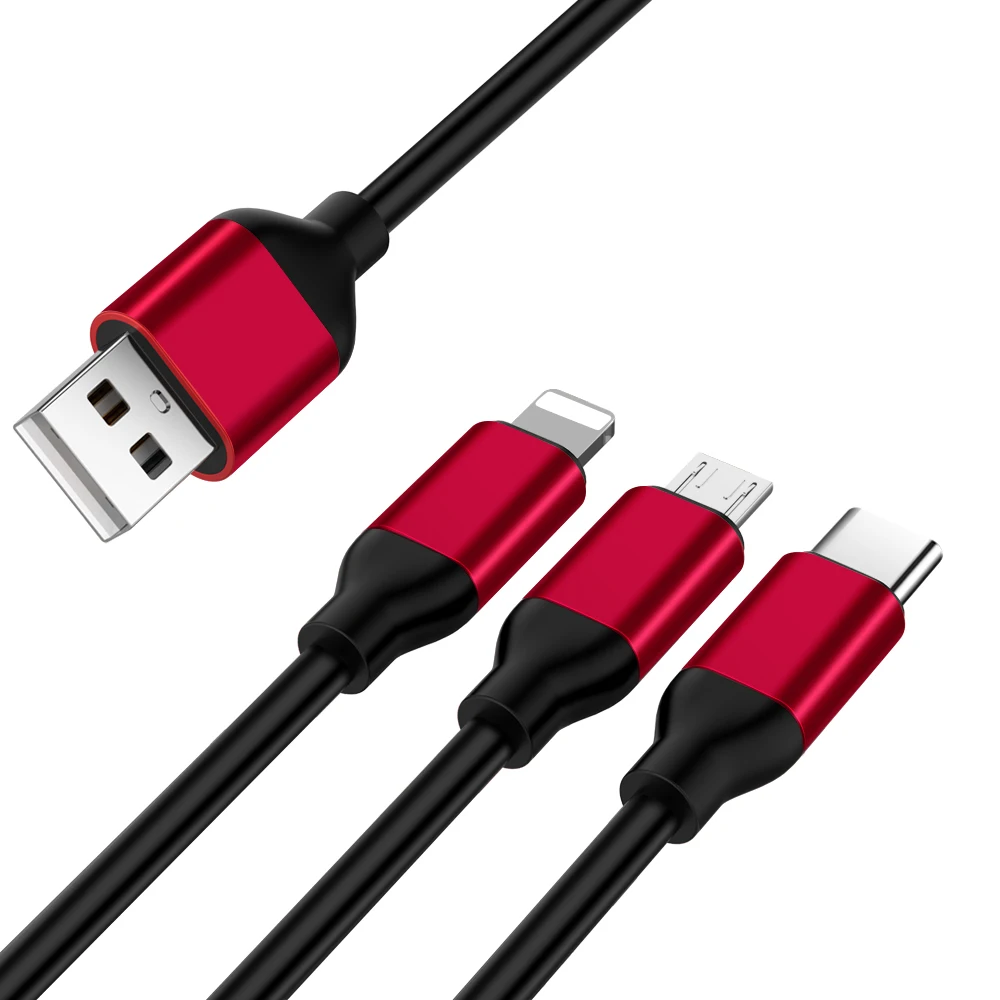 3в1 type C 8-контактный Micro USB кабель для iPhone X XS 7 Plus samsung S9 USB кабель 3 в 1 провод для быстрой зарядки для samsung S9 S10 huawei