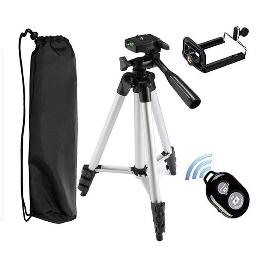 Fahsion Long tripod Bluetooth Remote Control Self Timer Camera Shutter Clip Holder Tripod Sets Kit Gift