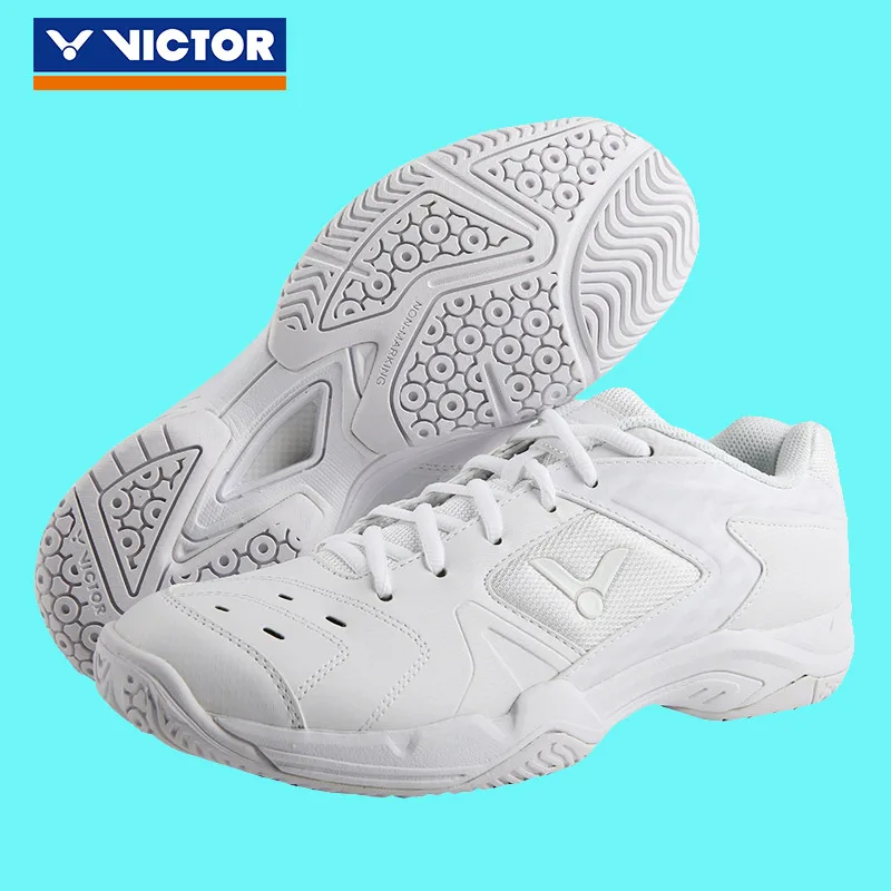 

Original Victor White Badminton Shoes Breathable White Anti Slipper Stable Sport Sneakers for men women P9200TD