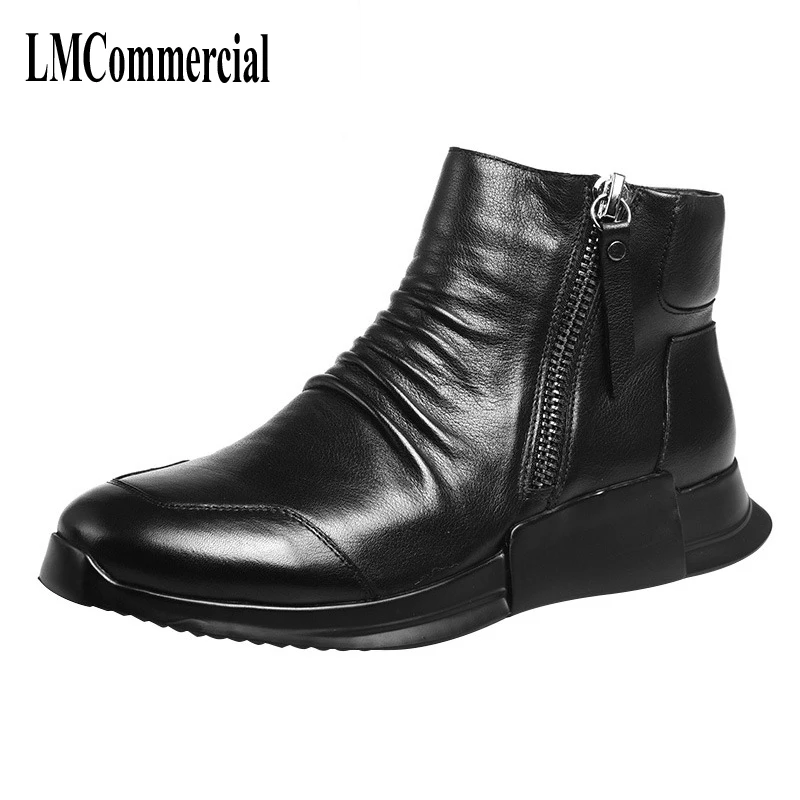Mâle Courtes DécontractéesMétrosexuel La Nouveaux Cuir Chute Bottines Noir Haute Chaussures Britanniques D'équitation En Bottes De Hommes iuwOZlkXTP