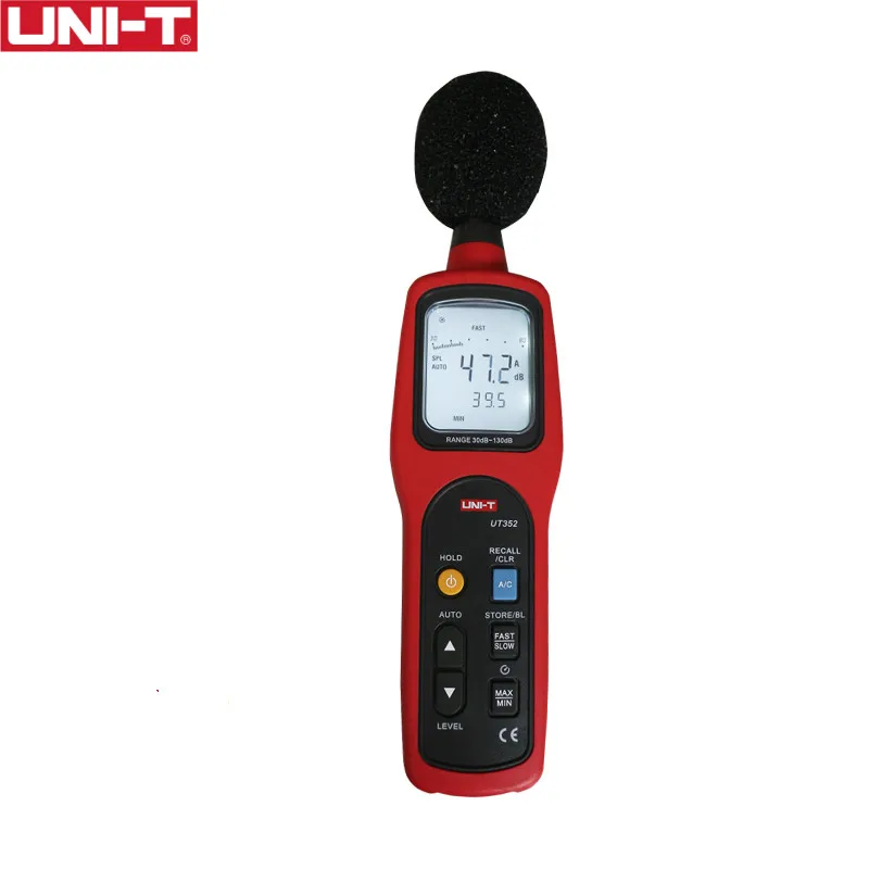 

UNIT UT352 Sound Lever Meter Easy To Carry Noise 30~130db Max/min Lcd Backlight High Alarm Data Logging