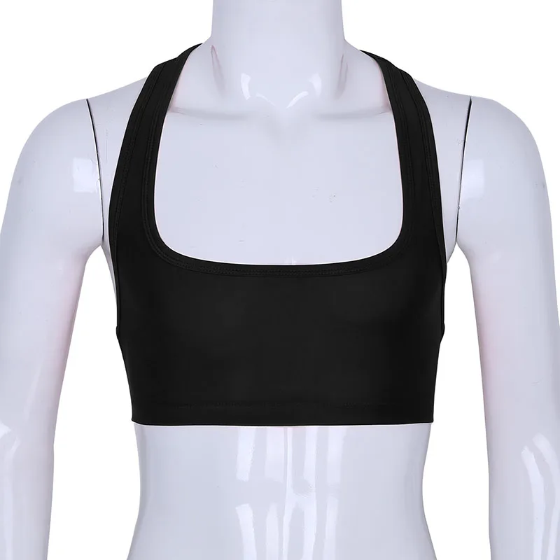 Черный IEFiEL, мужская майка без рукавов с y-образной спинкой, майка, майка, ночная Клубная одежда, костюм для выступлений, топы, хит, жилет для мужчин - Цвет: Черный