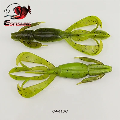 ESFISHING Pesca سيليكون الطعم الصيد إغراء طُعوم لينة مجنون الزعنفة 110 مللي متر 11.4g 5 قطعة Swimbait الكارب أدوات صيد باس الطعم