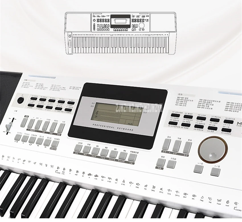 A100S электронный пианино 61-ключ Стандартный прочность Клавиатуры Электрическое фортепиано для начинающих электронный Органы для воспитателя