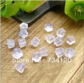 

50/lot DIY Craft Clear Soft Rubber Earring Back Stopper Earring Back Stoppers Finding Earring Accessories