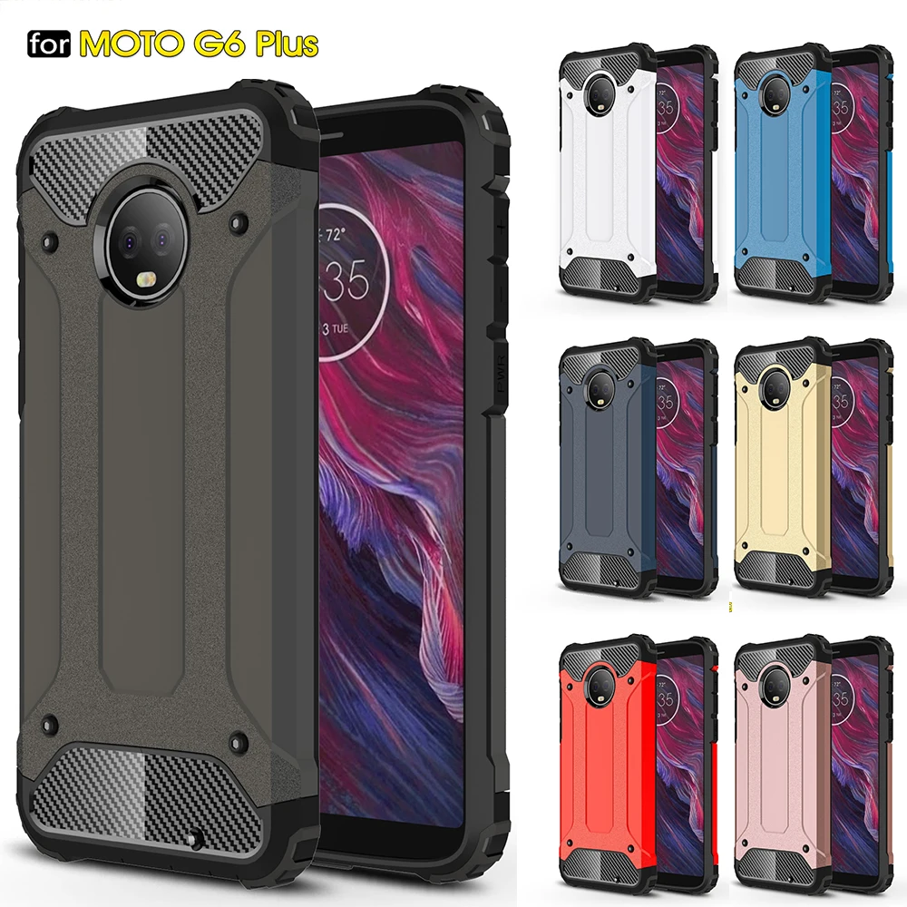 Double layer Armor Case Coque For Moto G6 g6 Plus G5S Cases Hard Hybrid Plastic Cover g5 g5s plus Funads |