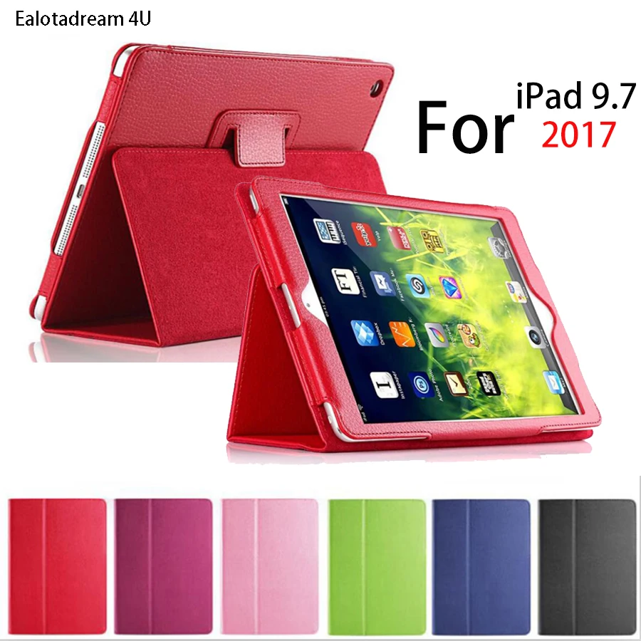 Твердый чехол для iPad 9 7 2017 умный магнитный авто сна Wakeup подставка PU A1822 A1823 с
