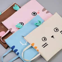 1 шт., студенческие креативные канцелярские товары, большая емкость, бумажная сумка для хранения, Холщовая Сумка для файлов,, MOKO, редиска, кролик, А4, сумка