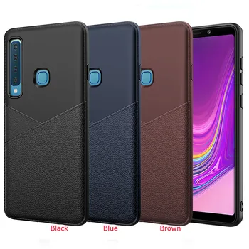 

100pcs/lot For Samsung Galaxy J4 Plus J6 Plus Ultra Slim Lychee Skin Matte TPU Case For Samsung Galaxy A9 2018 A9S