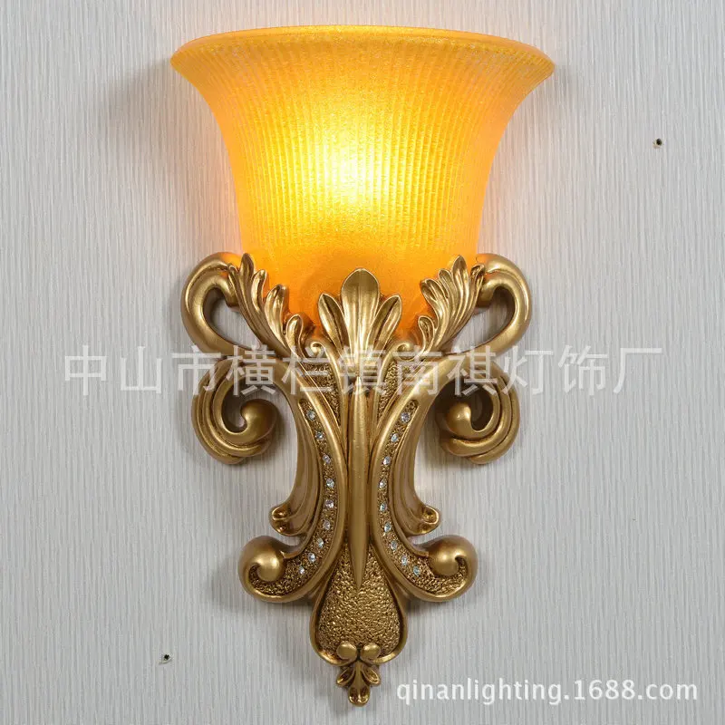 

TUDA 24X39cm Free Shipping Creative LED Wall Lamp European Style Home Decor Wall Lamp For Bedroom Living Room Resin Wall Lamp