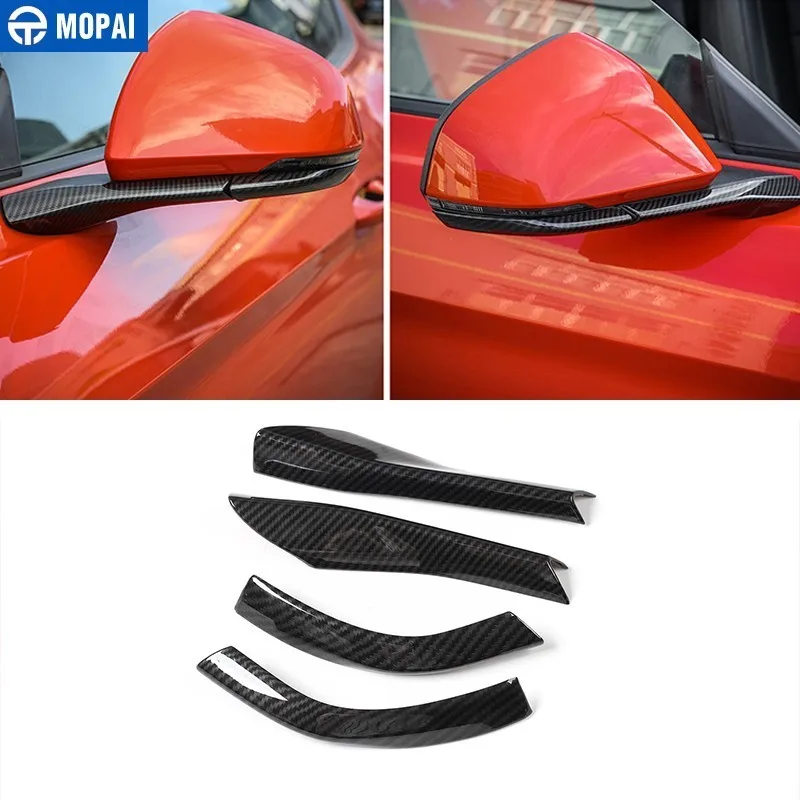 

MOPAI ABS Carbon Fiber Car Rearview Mirror Cover Trim Decoration Stickers for Ford Mustang 2015-2018 Car Accessories Styling