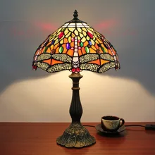 Настольная лампа стрекоза настольное освещение домашнее декоративное освещение стеклянная лампа для гостиной прикроватное освещение