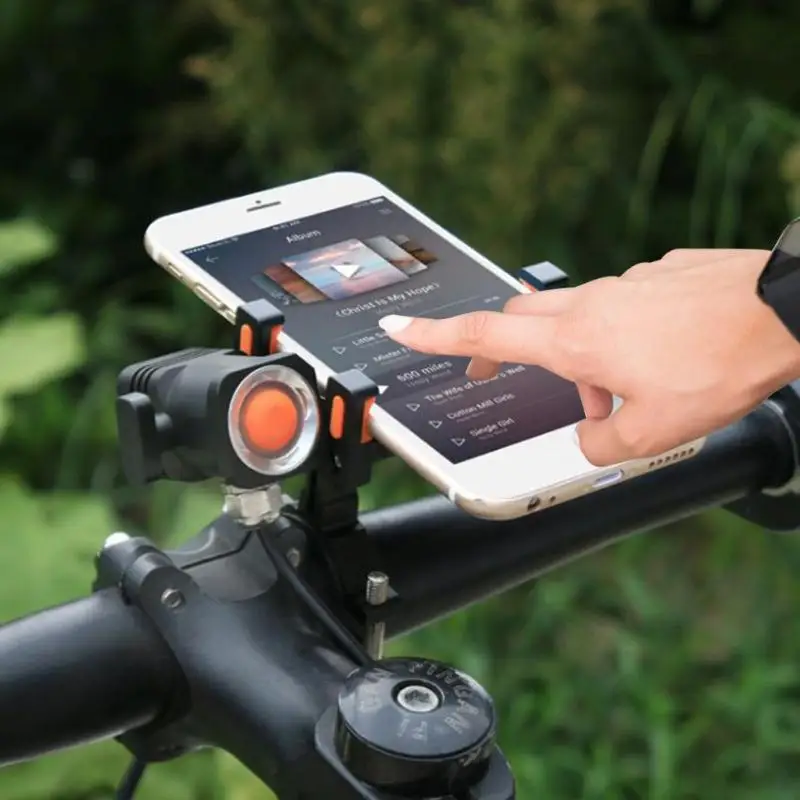 Велосипедный держатель для телефона универсальная мотоциклетная подставка для руля gps кронштейн с лампой для наружного велосипедного оборудования
