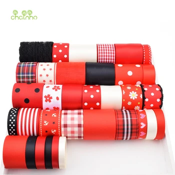 

High quality 34 Design Mix Red Ribbon Set For Diy Handmade Gift Craft Packing Hair Accessories Wedding Materials Package 34 Yard