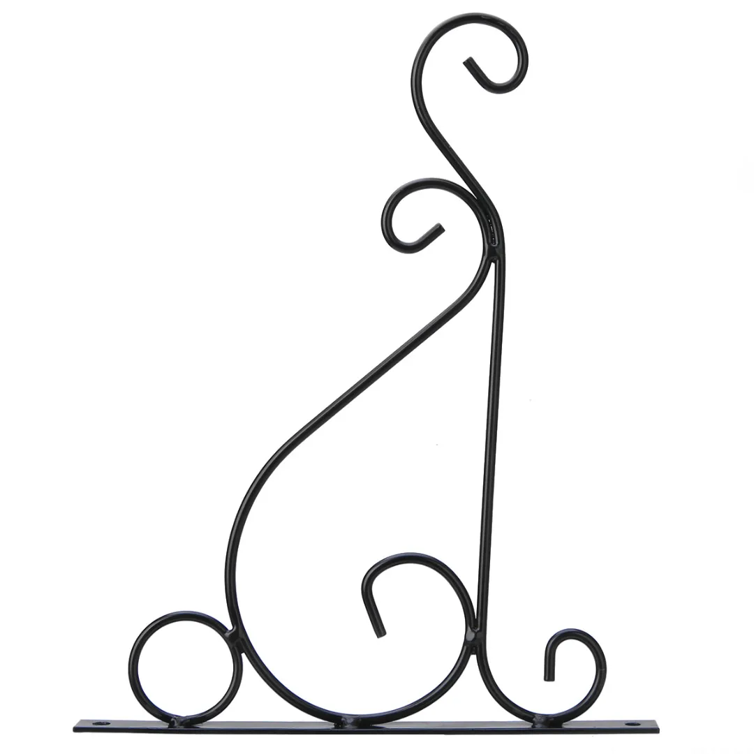 1pc 25cm Metal Plant Bracket Hanger Plants Wall Hanging Hook for Home Garden Planter Balcony Decoration