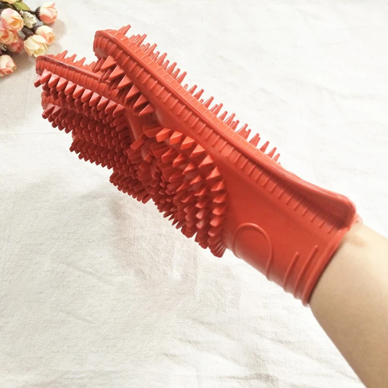 pet hair glove Comb Pet Dog Cat Grooming Cleaning Glove Promote Blood