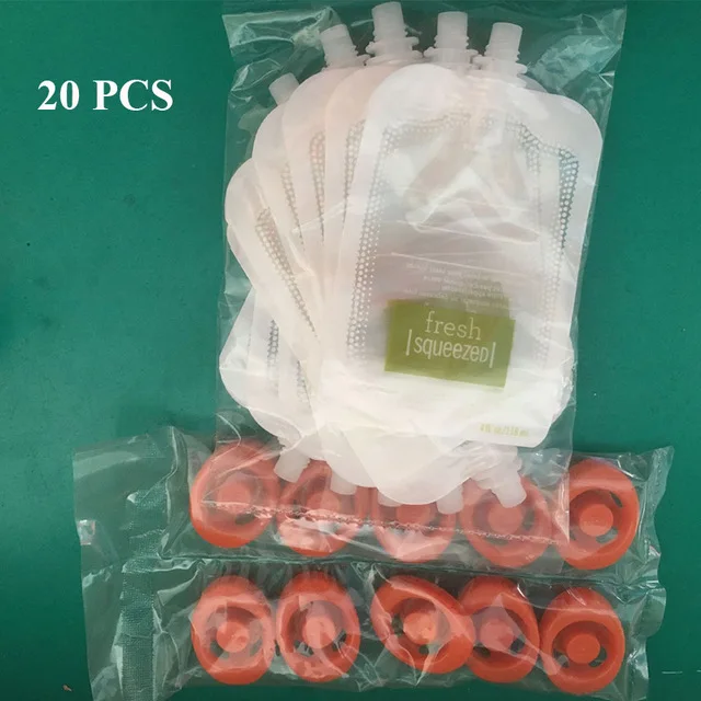 20PCS bag Новая мода для новорожденных, детское питание, коробка для хранения, принадлежности для детского питания, фруктовый сок, легко чистится для детей, сумка для хранения - Цвет: 20PCS bag