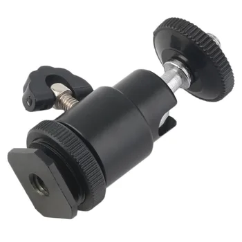 

Mini Ball Head Hot Shoe 1/4" Flash Bracket Mount Screw For Camera Tripod